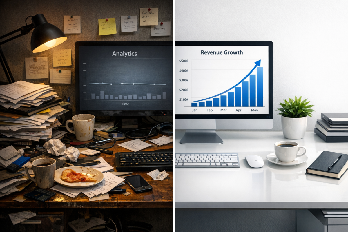 Bar chart showing varying ad revenue results