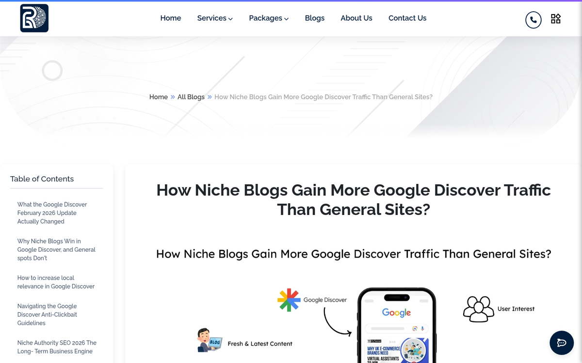 Quality content webpage with minimal ads