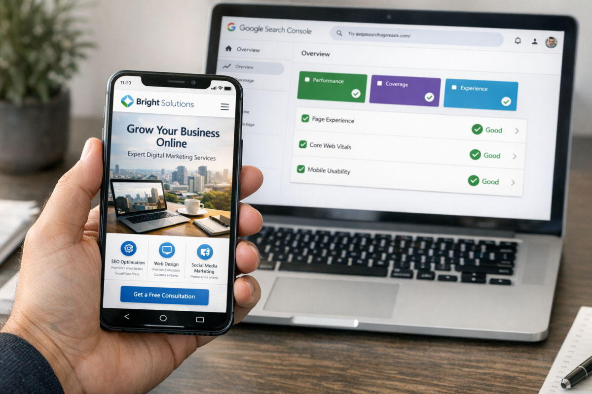 Website technical SEO checklist on screen