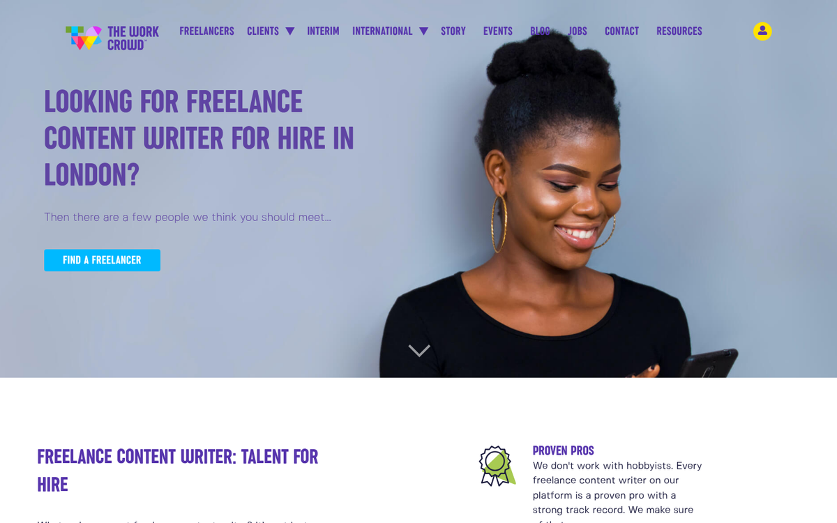 Freelance writer working at a desk