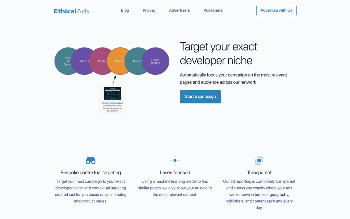 Niche-sorted traffic categories on website interface