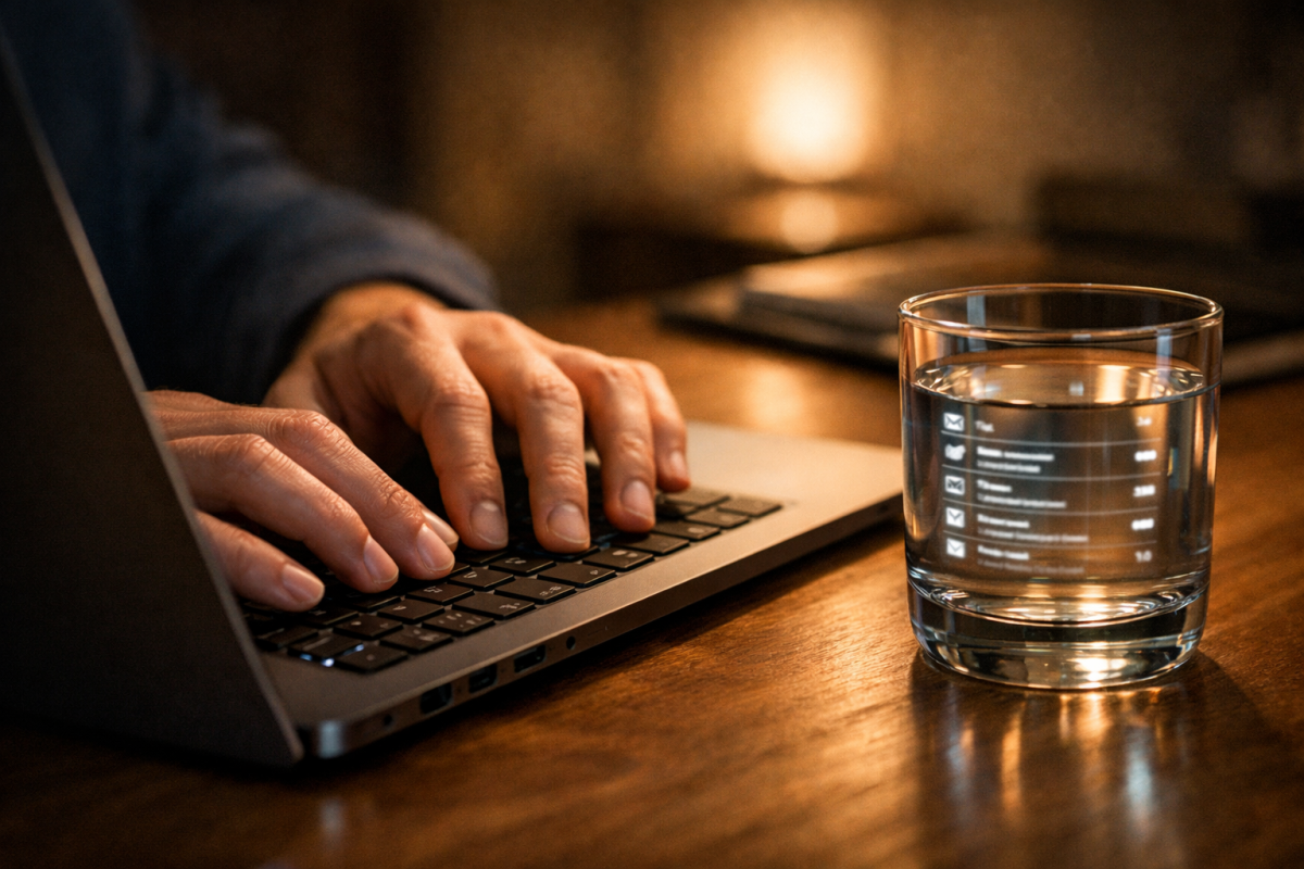 Person signing up for email newsletter