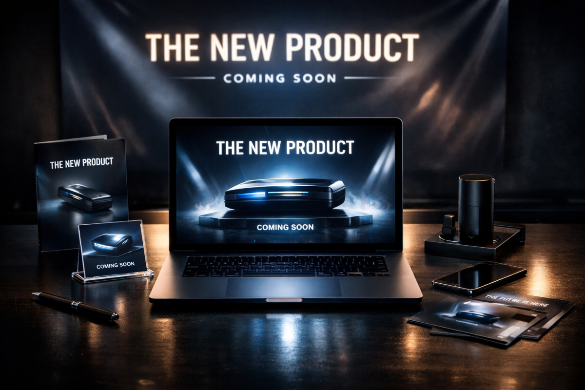 Person launching a new product online