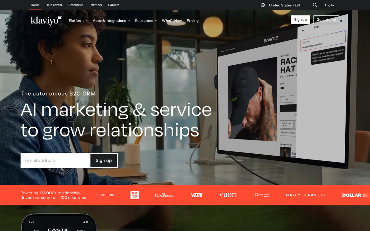 eCommerce drip email platform dashboard screenshot