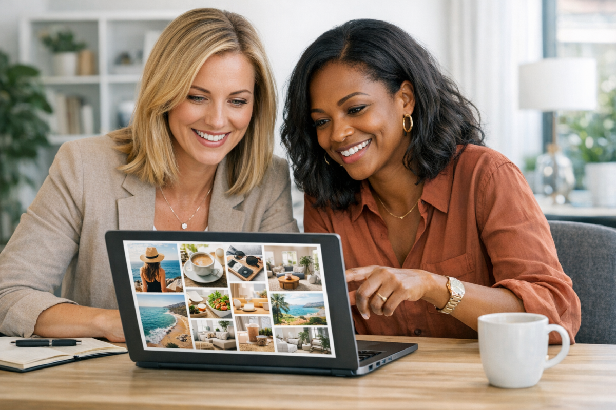 Influencers collaborating on Pinterest content creation