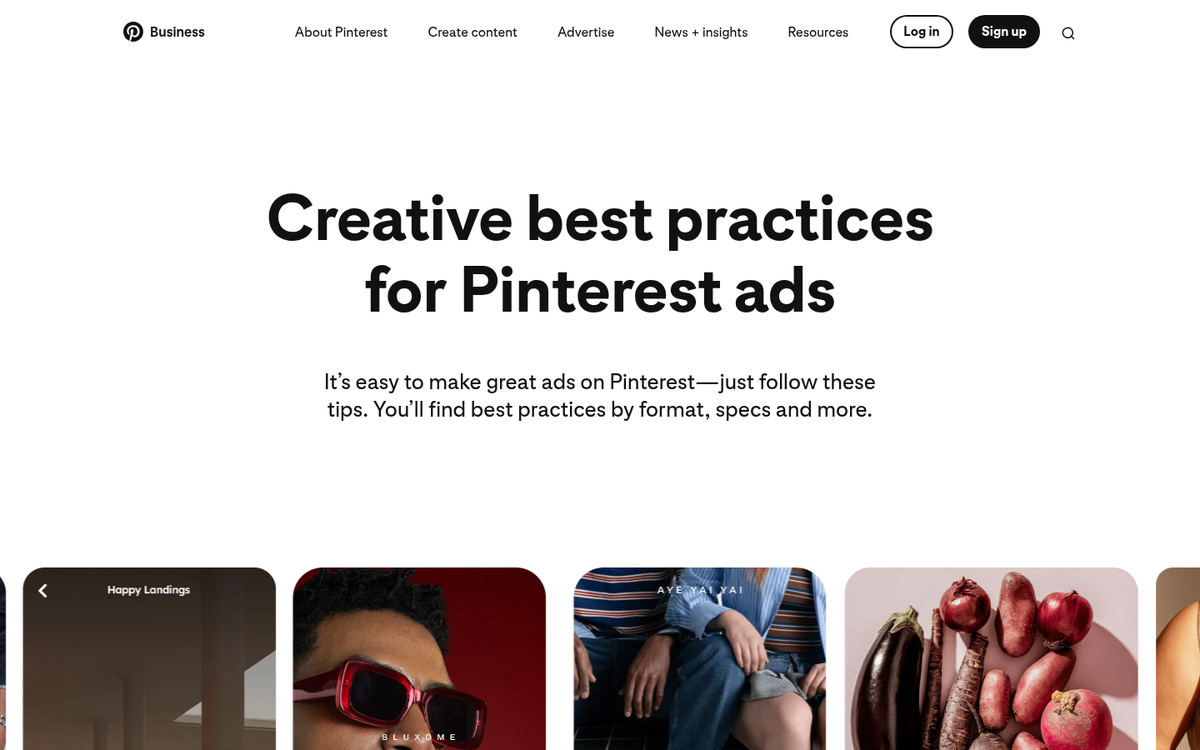Pinterest board with optimized product images