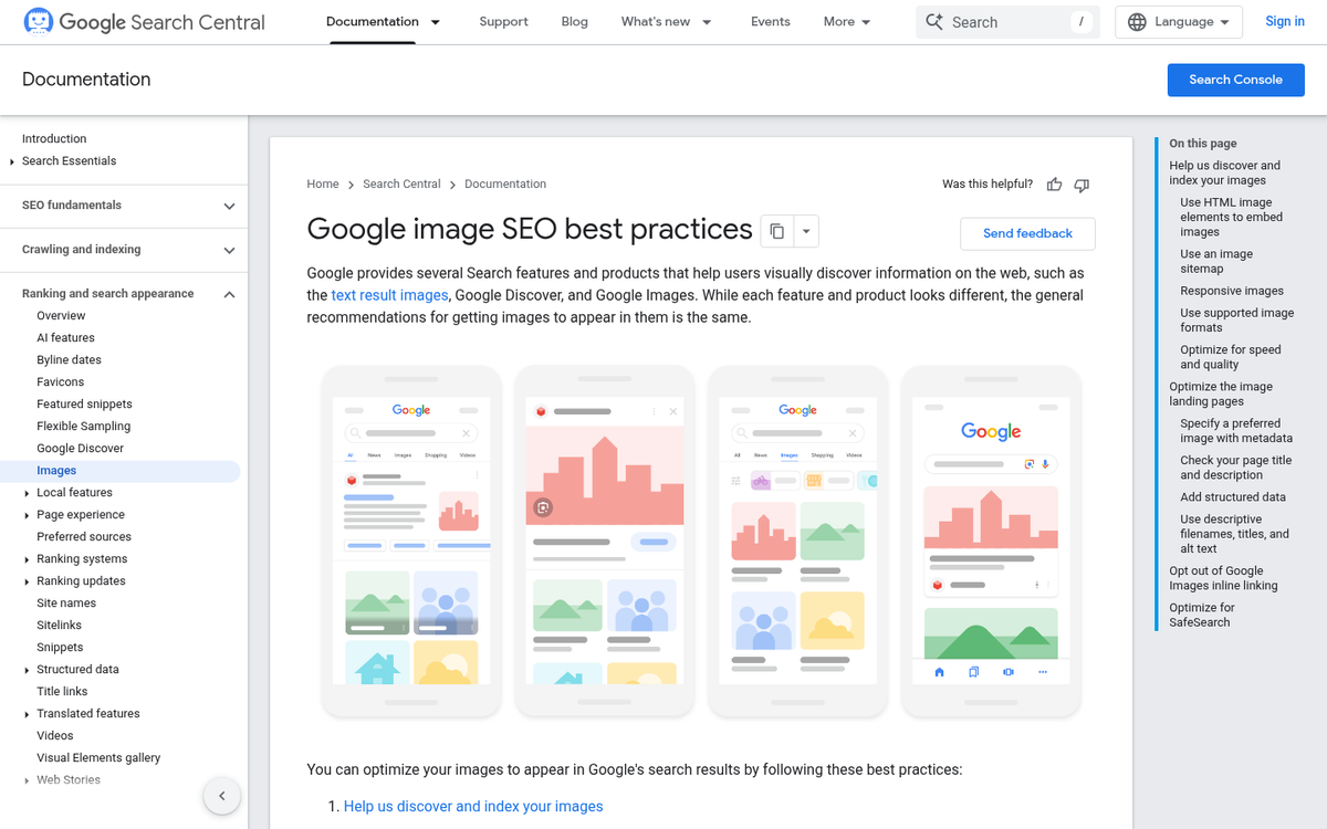 Website screenshot showing image value recognition