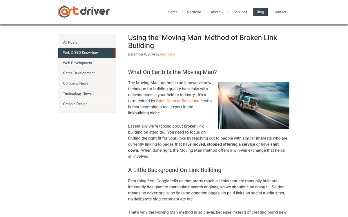 Broken link replacement outreach strategy example