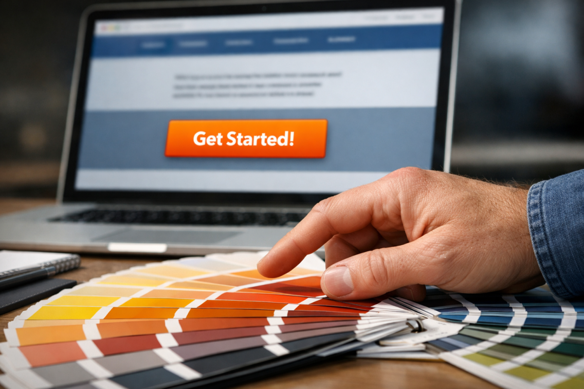Colorful call-to-action buttons comparison