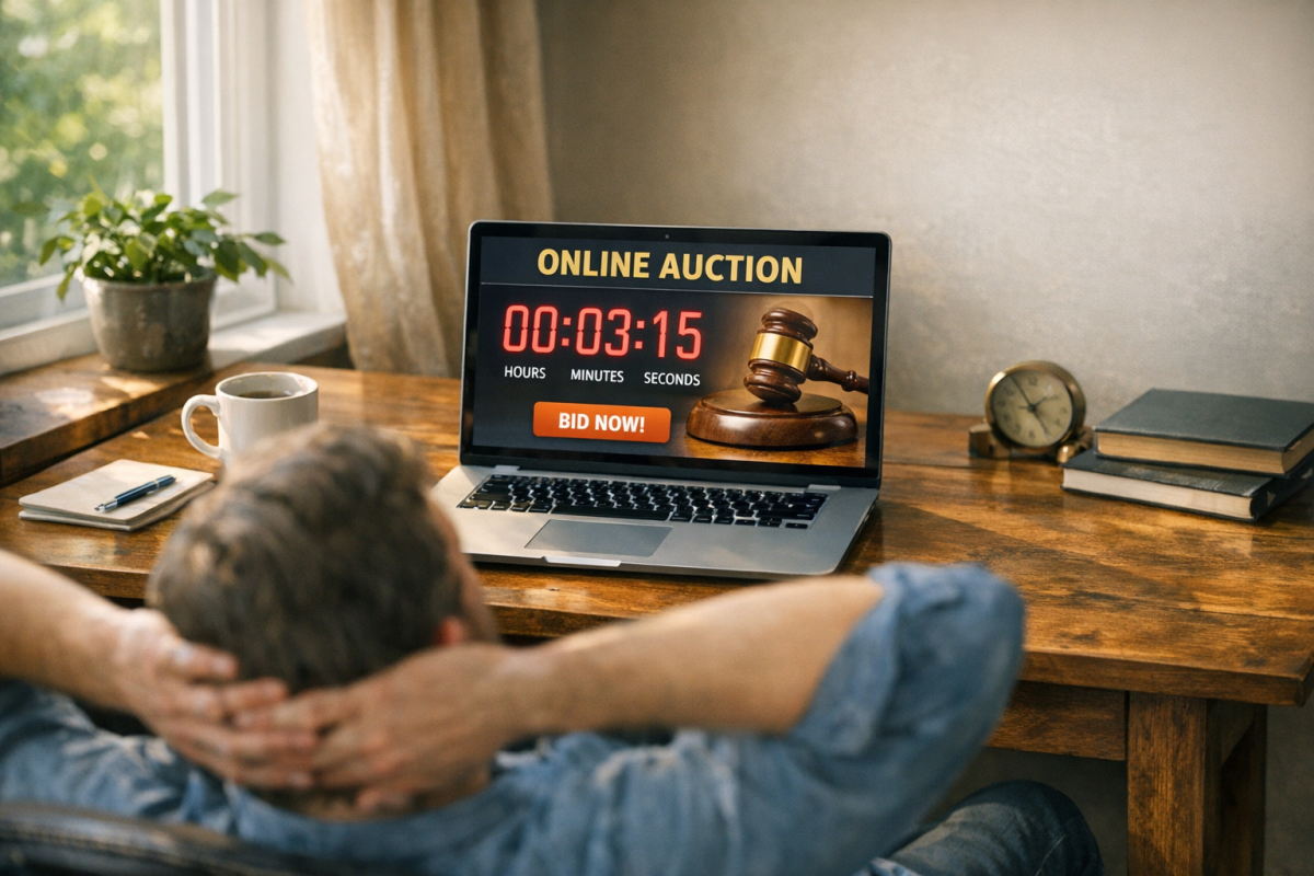 Person waiting calmly at a desk