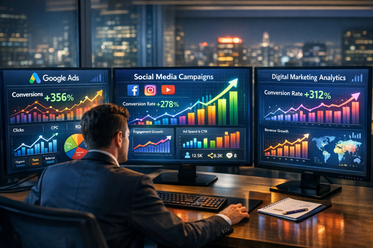 Paid traffic driving website conversions and sales