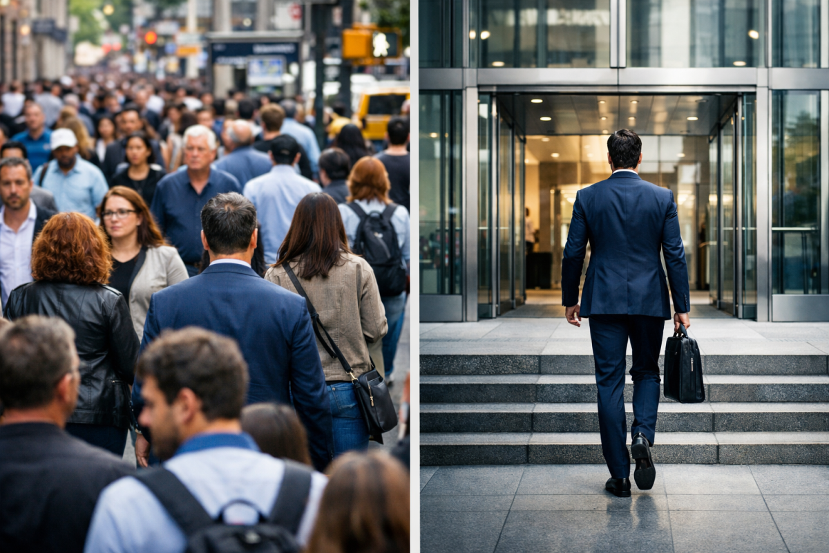 Multiple arrows pointing to website icon