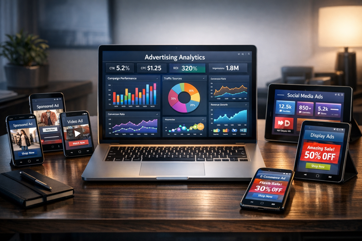 Digital advertising network earnings comparison chart