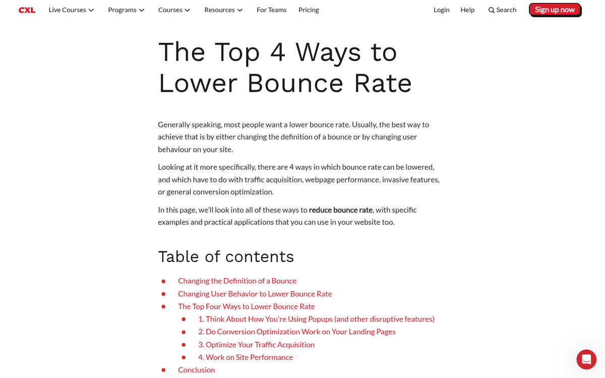 Disinterested user browsing website with low engagement