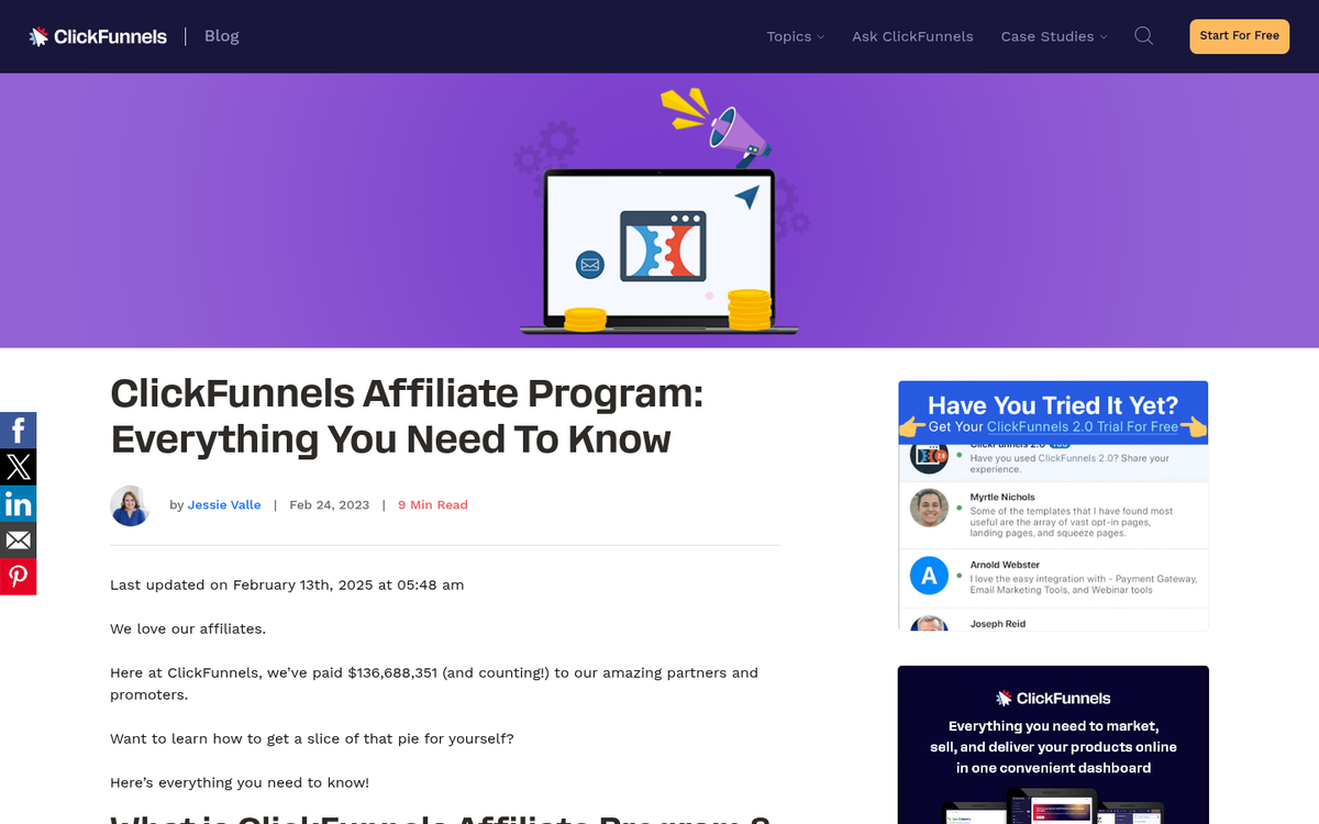 LeadPages affiliate program dashboard overview