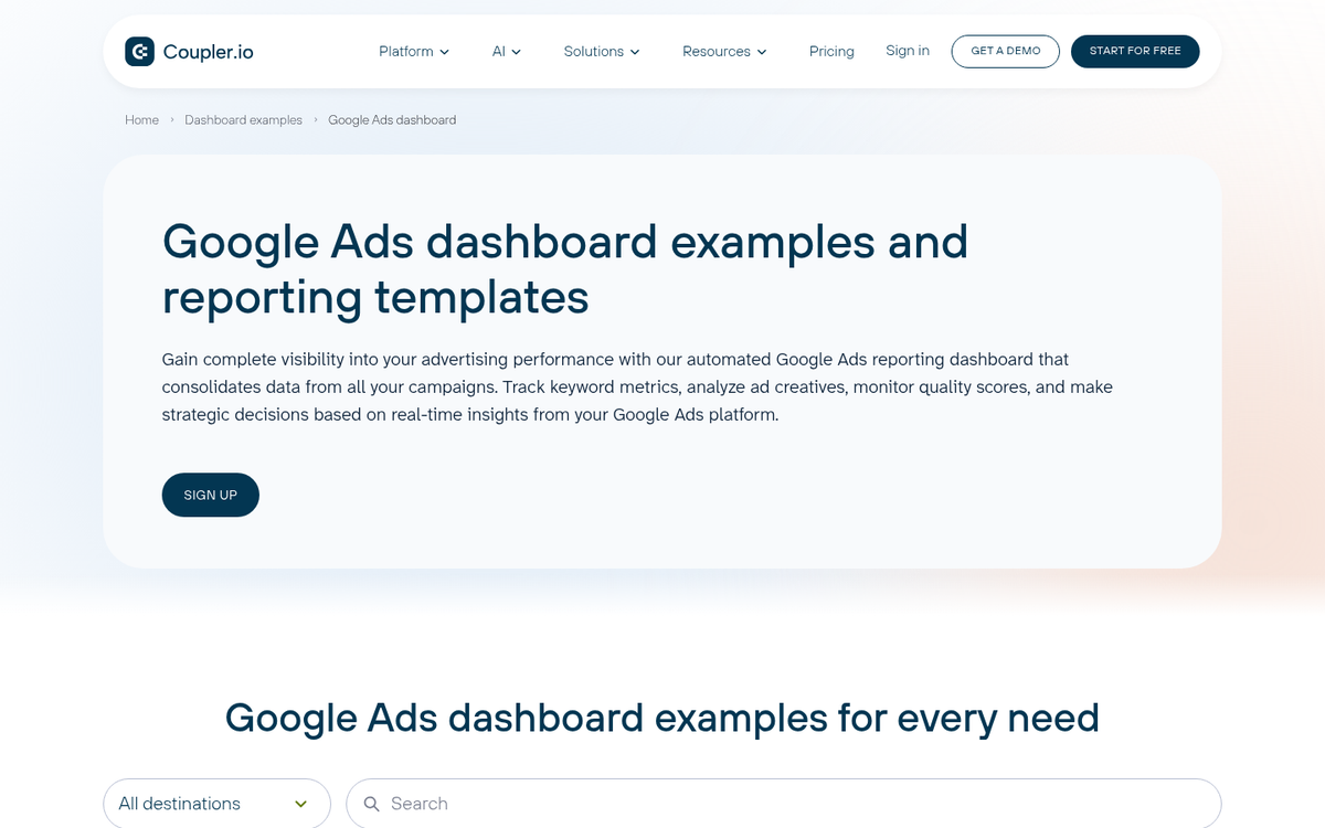 Pay-per-click advertising dashboard on screen
