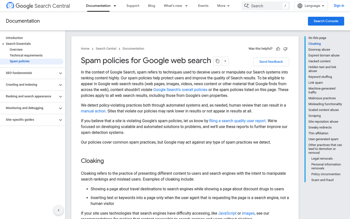 Spam backlinks dragging down website search ranking