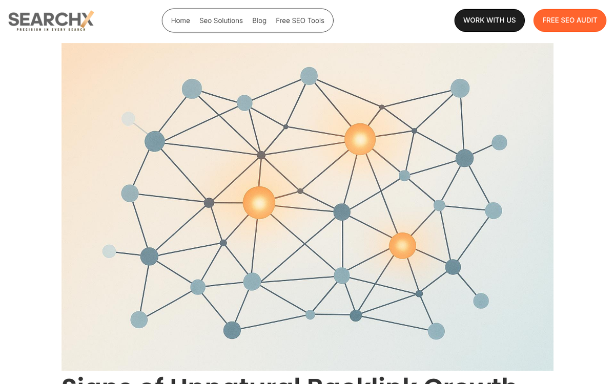 Graph showing rapid unnatural link growth spike