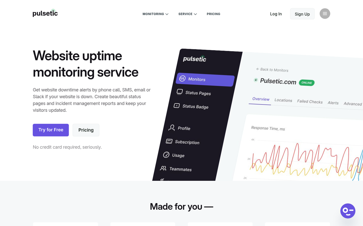 Website displaying error or downtime message