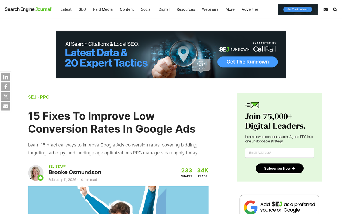 Low conversion rate graph showing poor performance