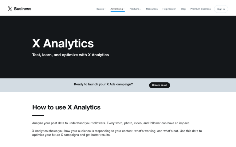 Optimized Twitter profile page screenshot