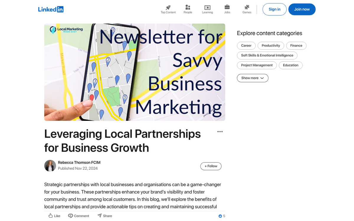 Local business storefront partnership prize display