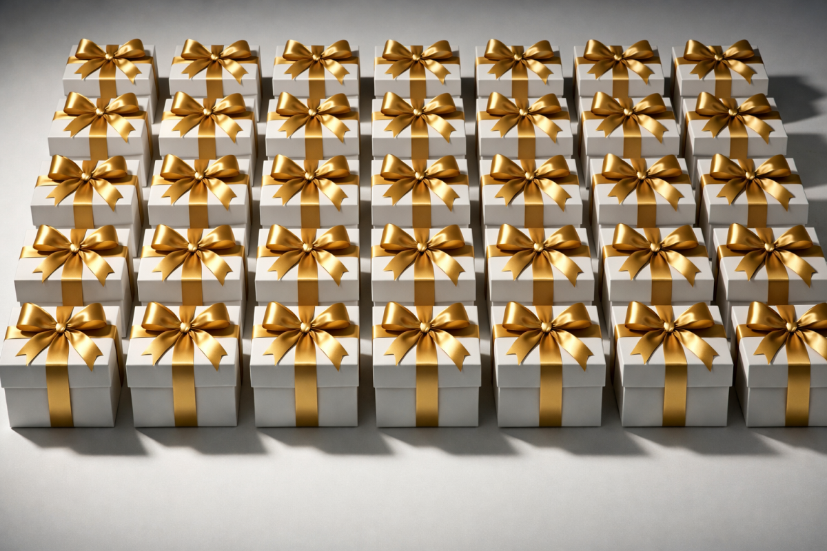 Numbers and prizes displayed together visually