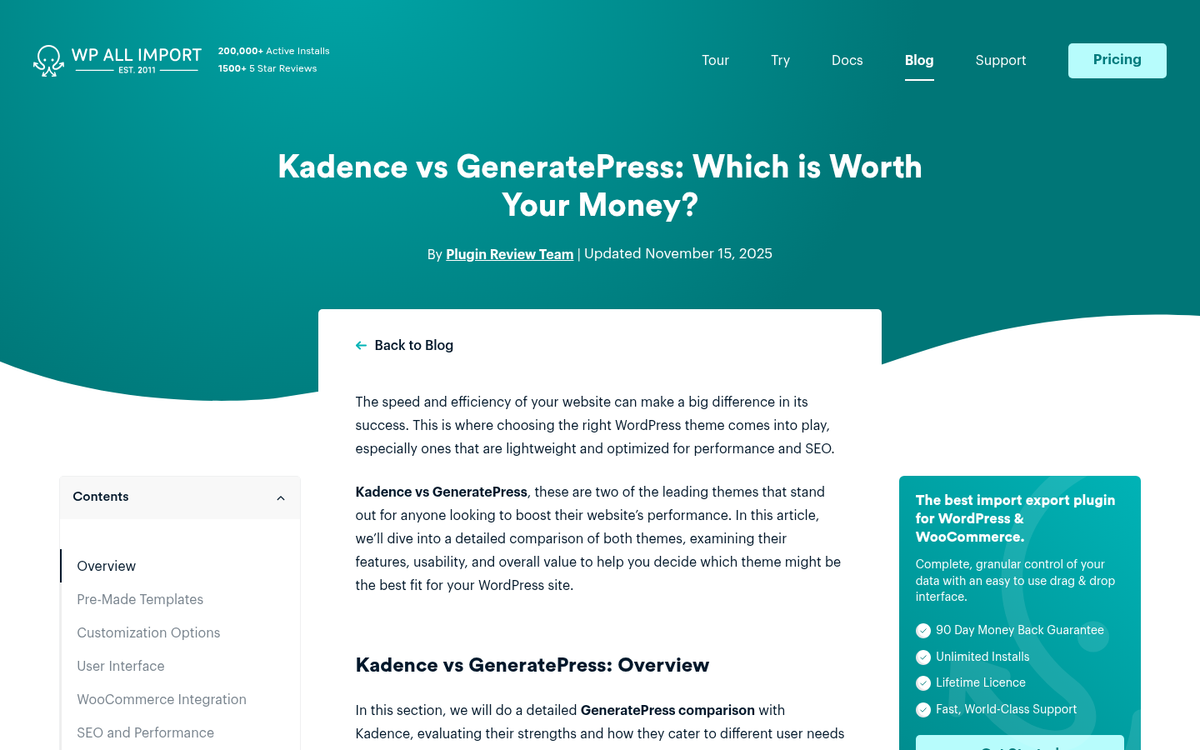 WordPress theme selection interface screenshot