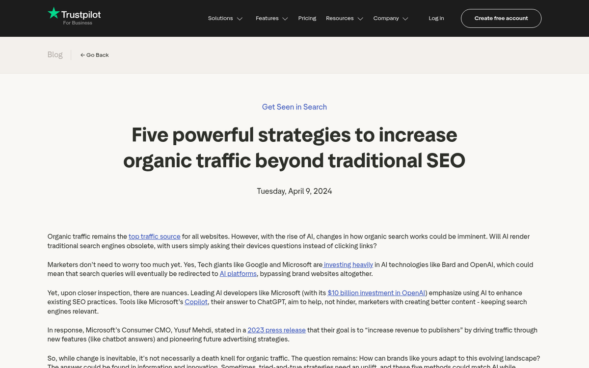 Website analytics dashboard showing traffic quality metrics