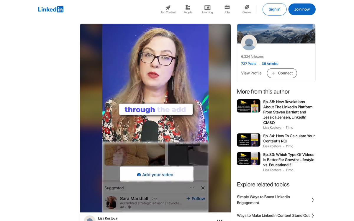 LinkedIn carousel post with multiple slides