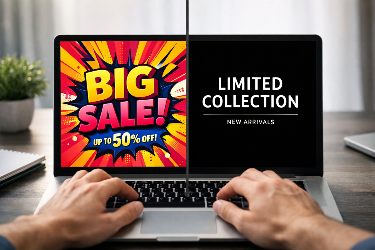 Bold A/B split test comparison chart