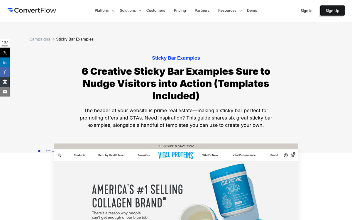 Sticky navigation bar scrolling with page