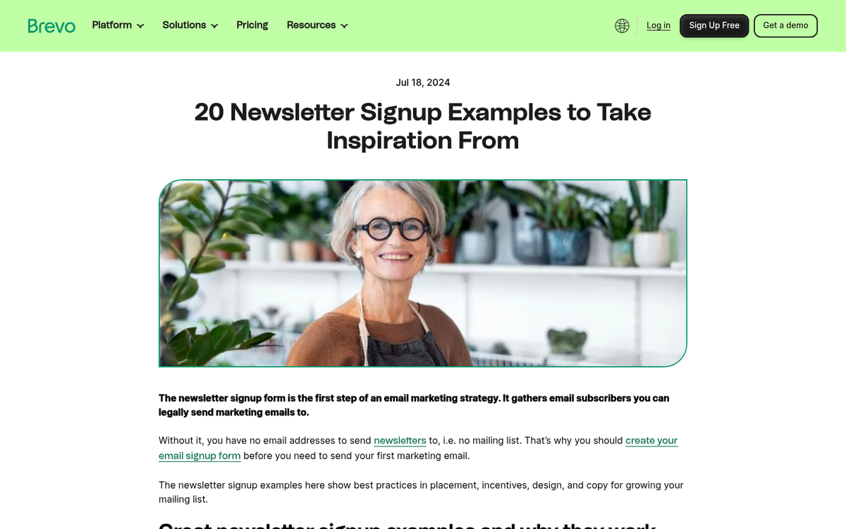 Landing page opt-in incentive offer example
