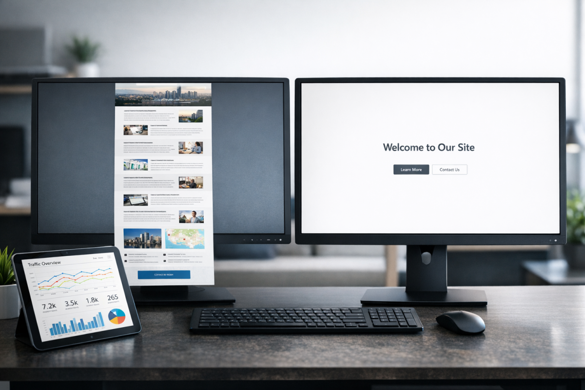 Short versus long landing page copy comparison