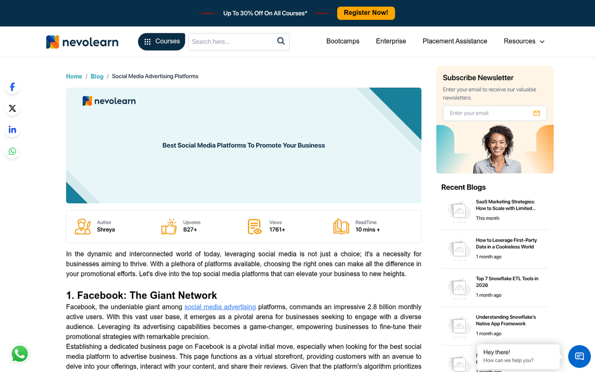 Social media ad network promotional interface screenshot