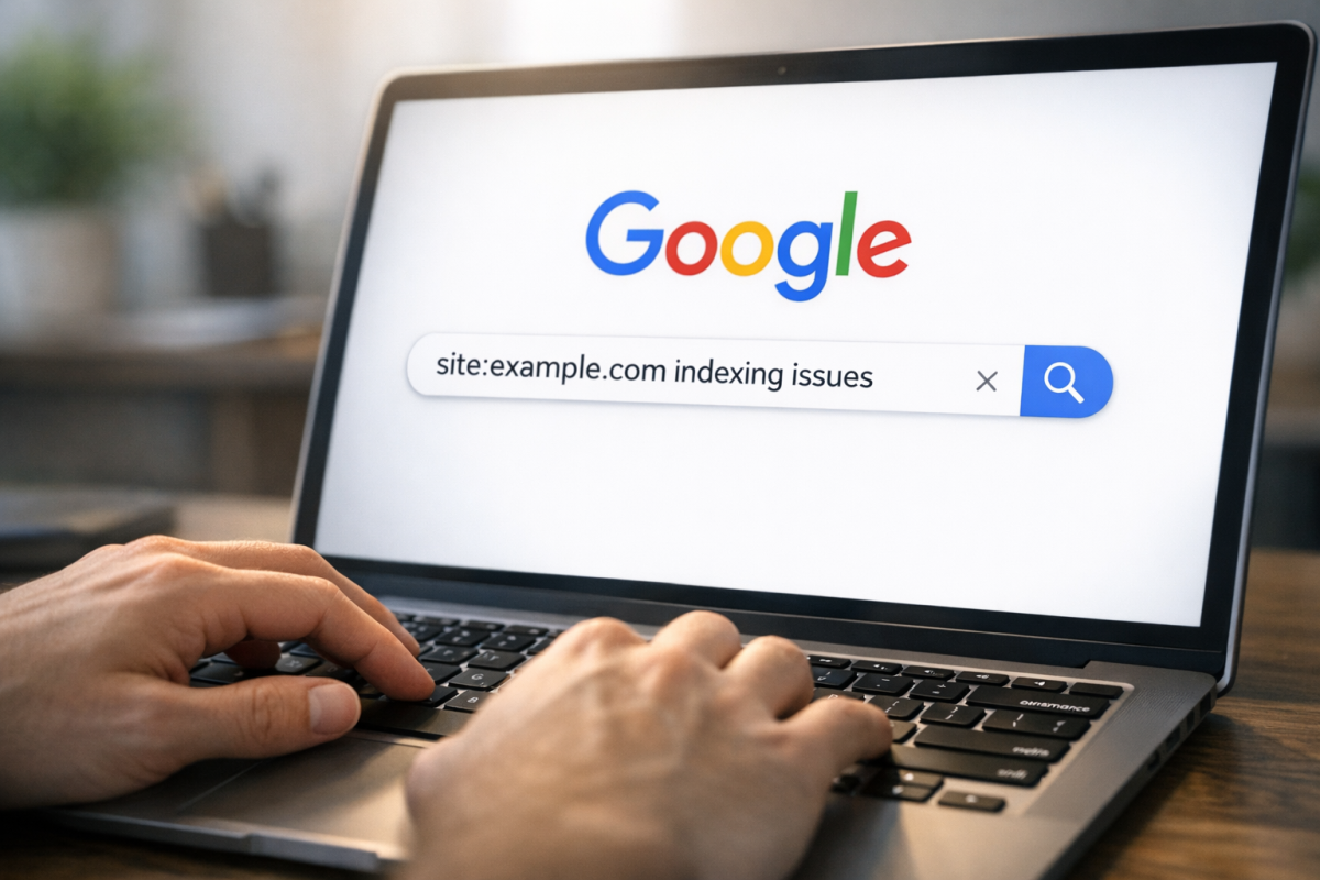 Google search results showing site indexing status