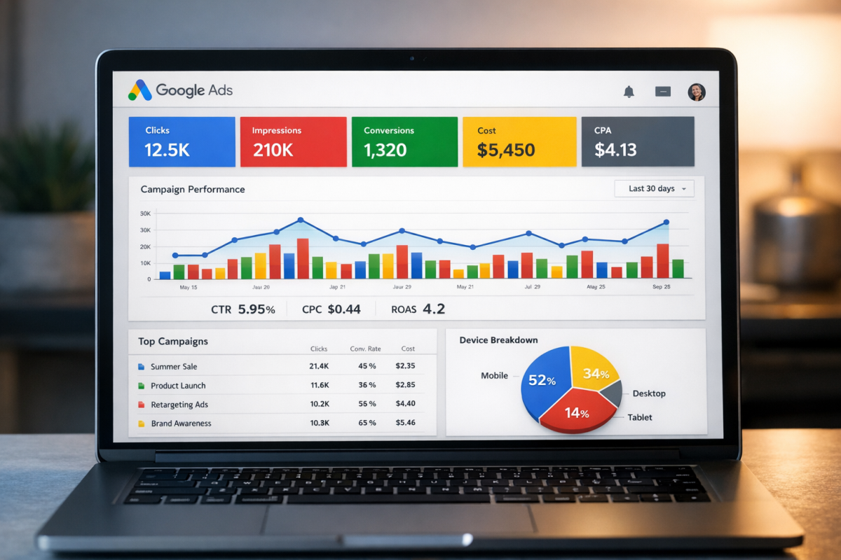Google AdSense automatic ad rotation dashboard