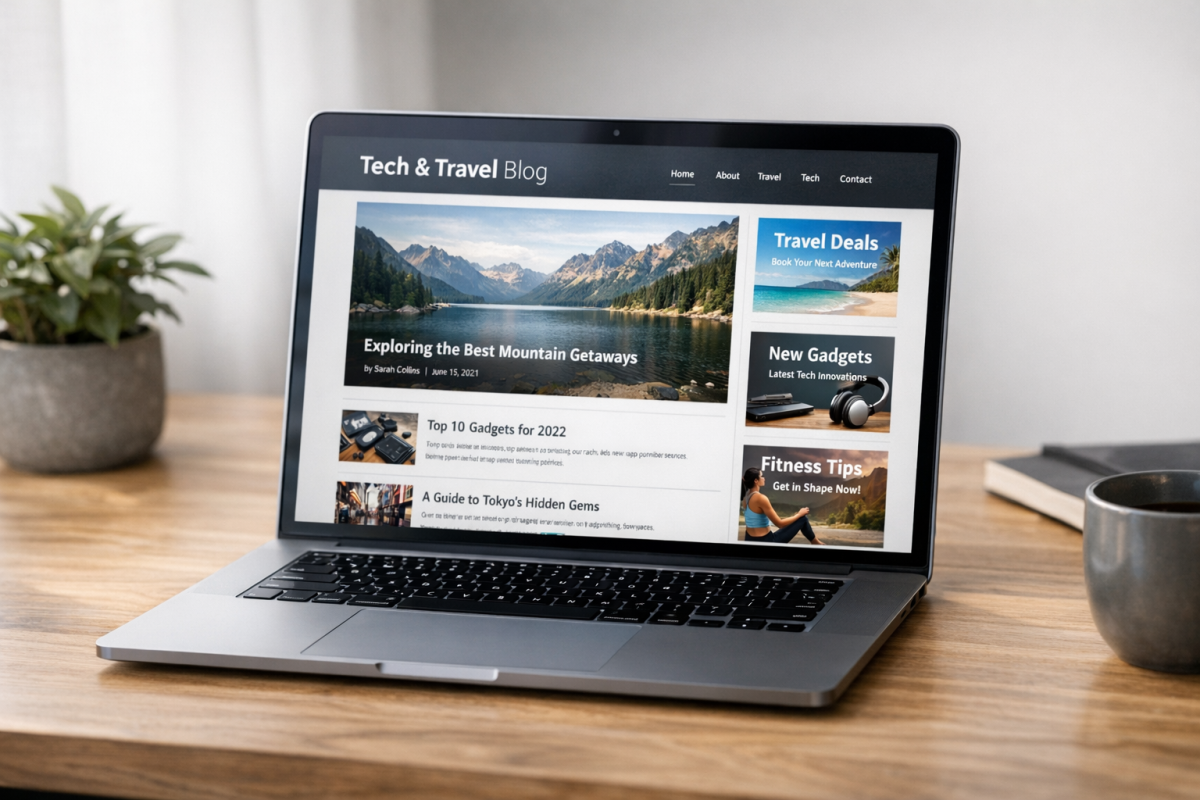 Blog with display advertisement banners