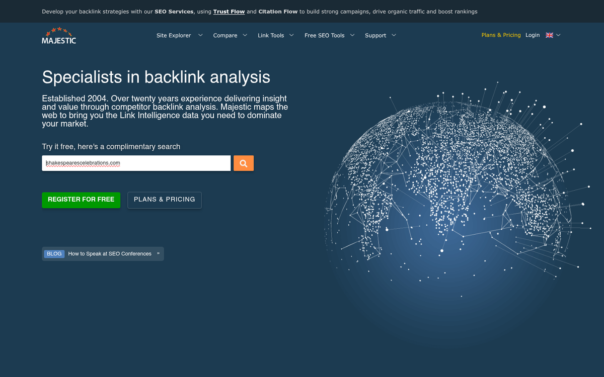 Graph showing rising Trust Flow metrics