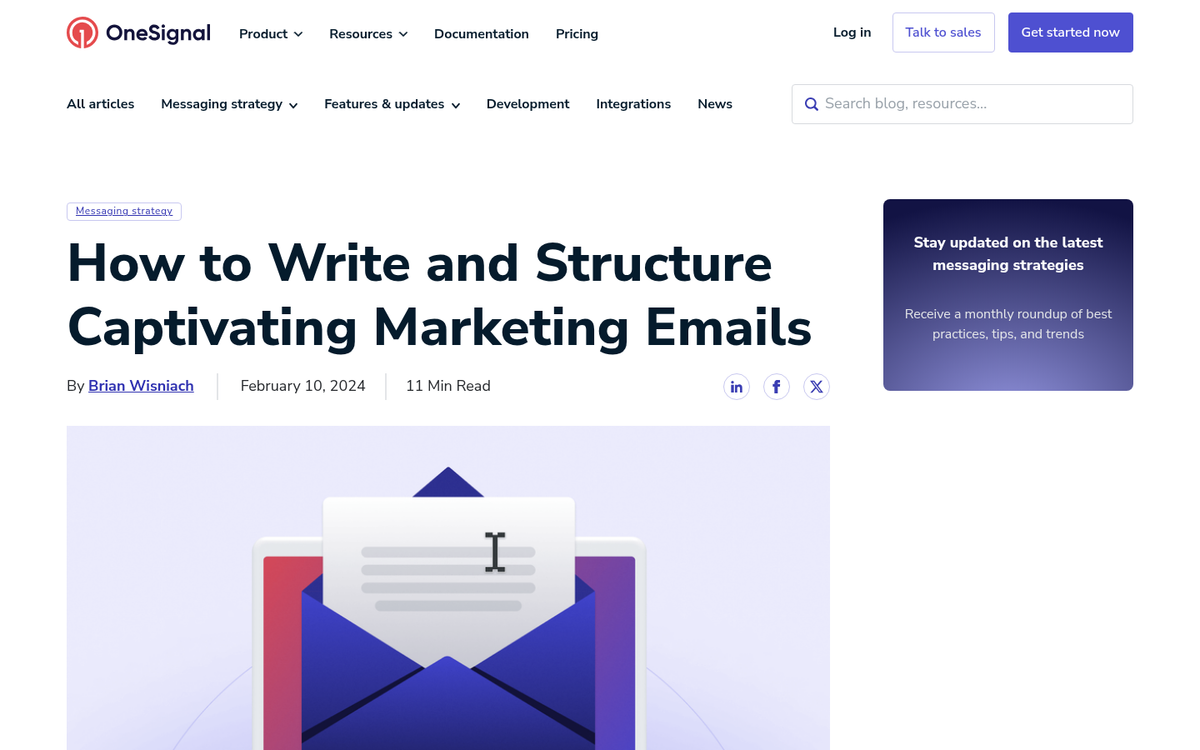 Positive headline displayed prominently on webpage