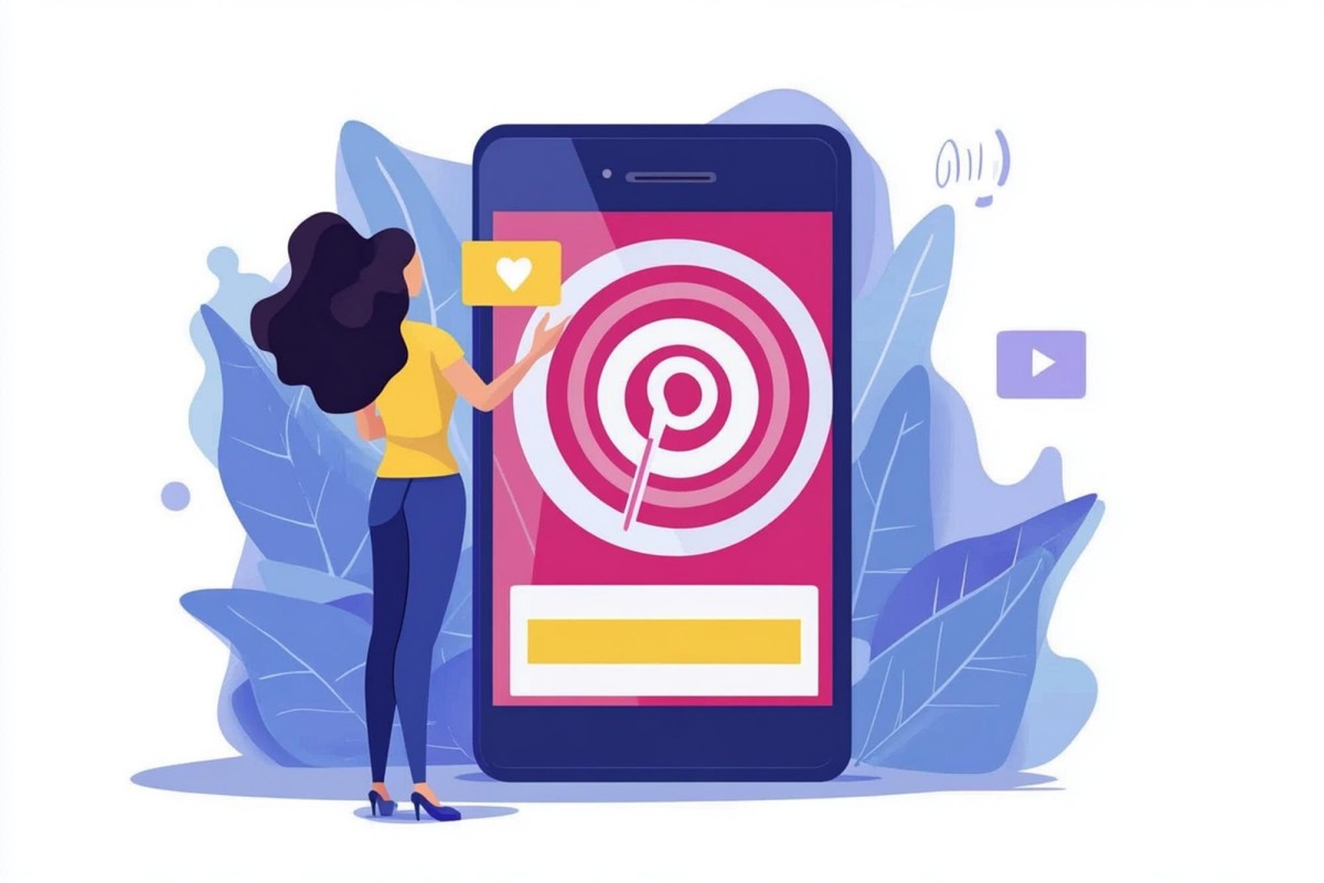 Marketer analyzing retargeting pixel campaign data