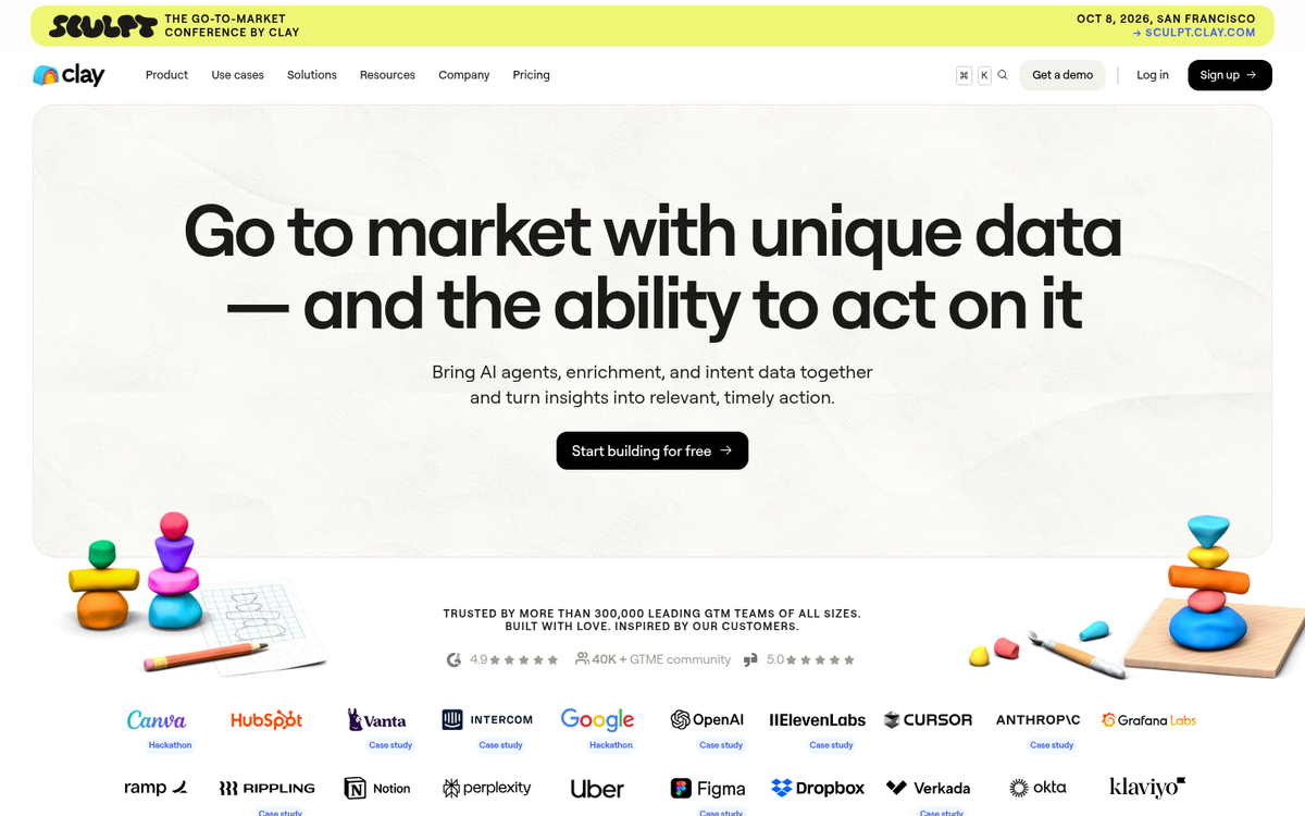 Clay lead generation platform interface screenshot