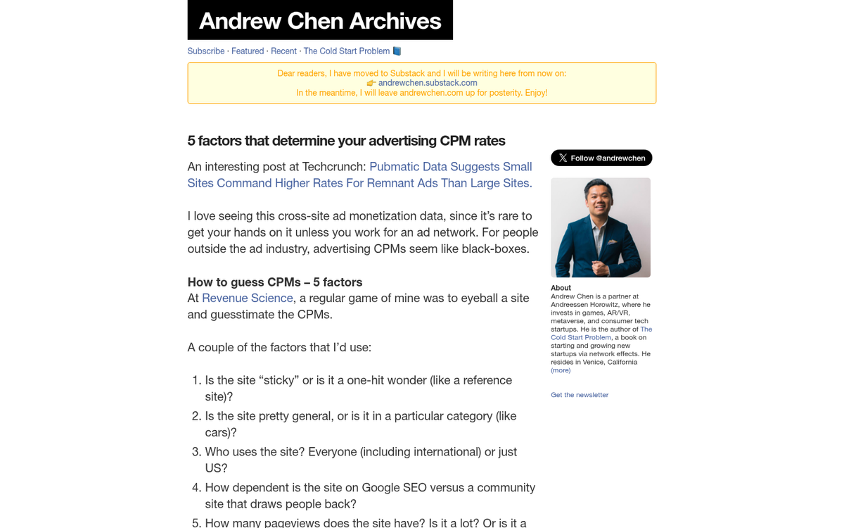 Factors affecting CPM rates worldwide