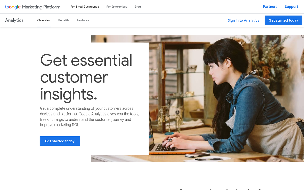 Marketing analytics dashboard showing website traffic growth