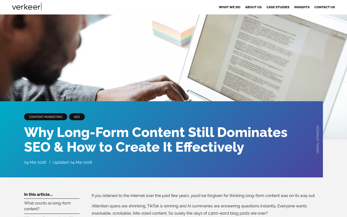 High quality website content attracting backlinks