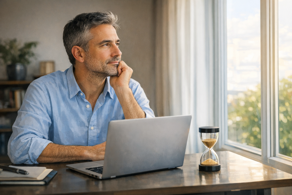 Person reviewing realistic goal-setting checklist