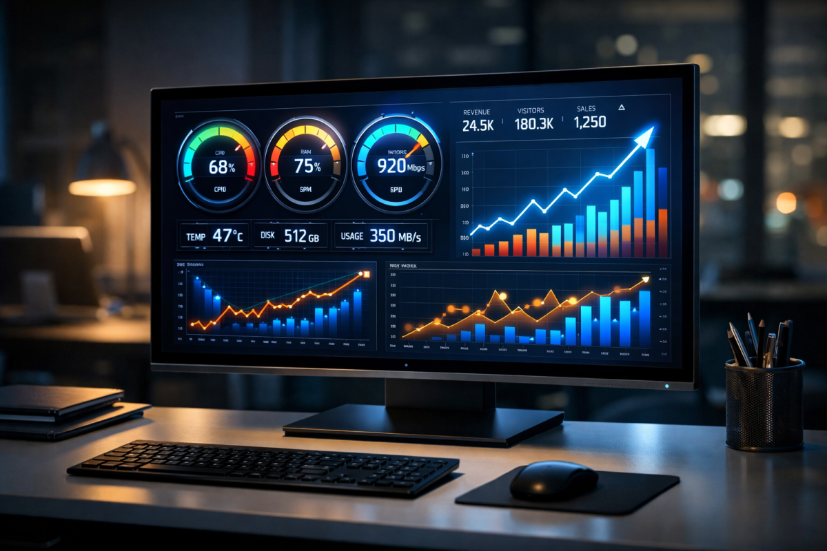 Quality score dashboard showing account metrics