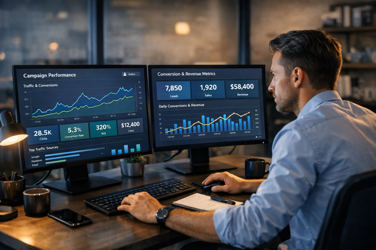 Marketer analyzing target CPA bidding performance