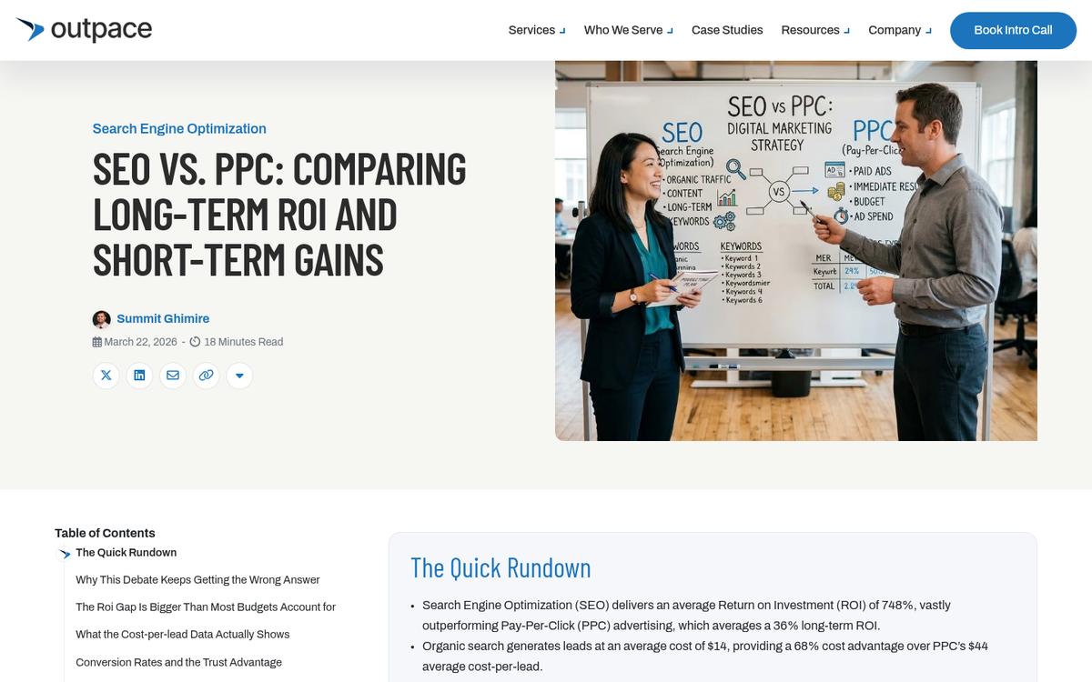 Scales balancing SEO and PPC strategies