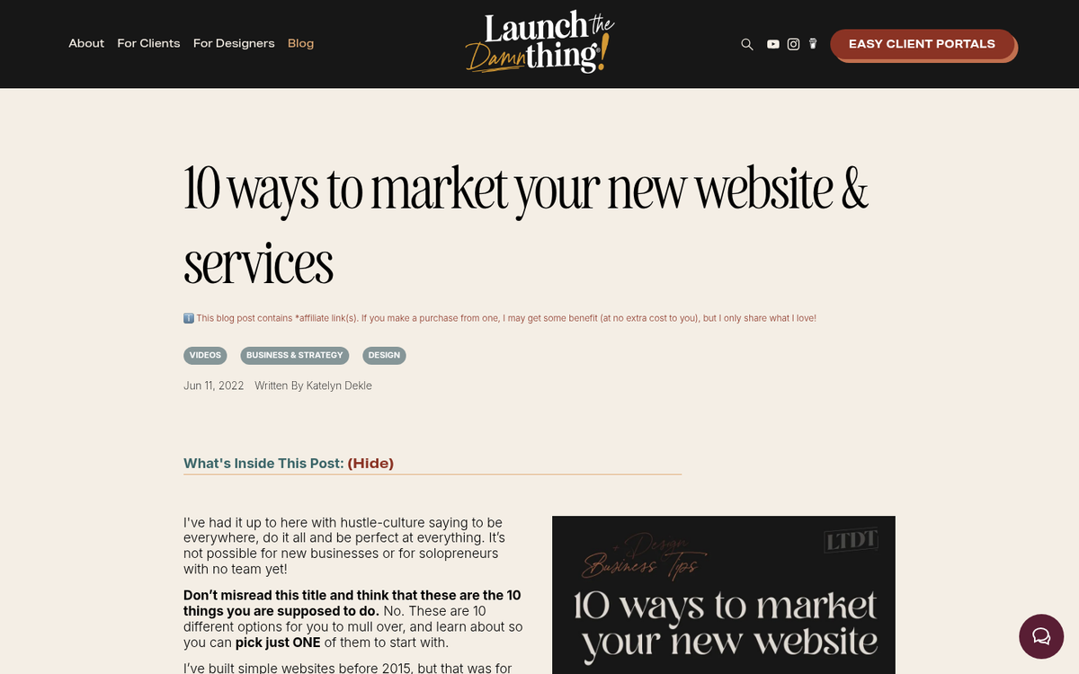 Person sharing website link on social media